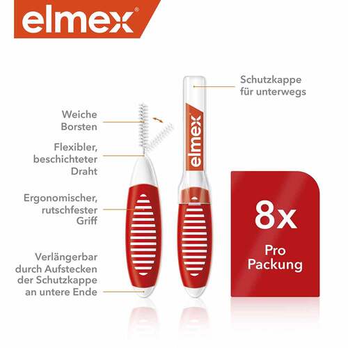 Elmex Interdentalb&uuml;rsten Iso Gr&ouml;&szlig;e 2 0,5 mm rot - 2