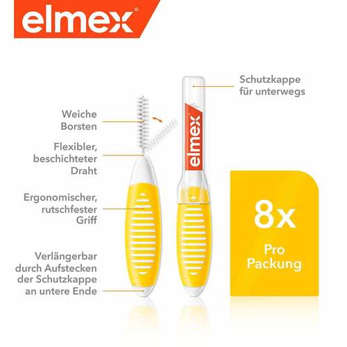 Elmex Interdentalb&uuml;rsten Iso Gr&ouml;&szlig;e 4 0,7 mm gelb - 2