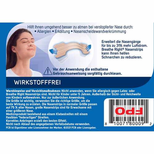 Besser Atmen Breathe Right® Nasenpflaster normal beige - 3