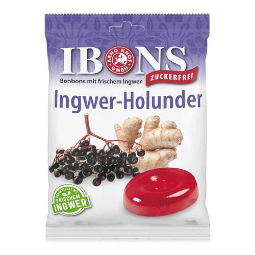 Ibons Ingwer Holunder ohne Zucker T&uuml;te Lutschbonbons - 1