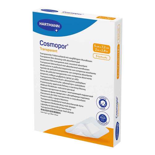 Cosmopor transparent Folienverband 5x7,2 cm steril - 1