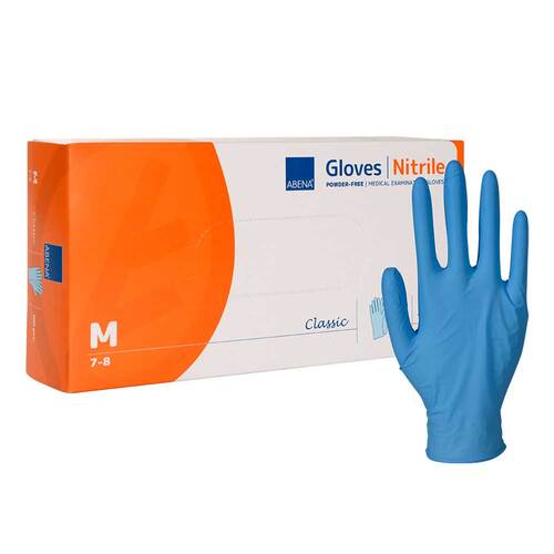 Abena Classic Nitril Untersuchungshandschuhe unste.pf M blau - 1
