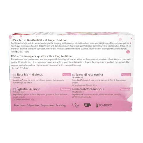 H&S Bio Hagebutte-Hibiskus Filterbeutel - 2