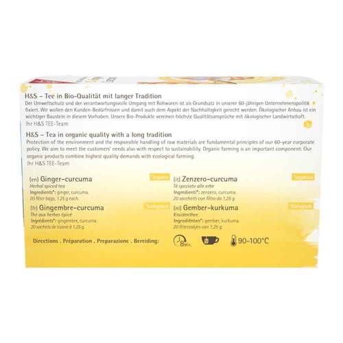 H&S Bio Ingwer-Curcuma Filterbeutel - 2