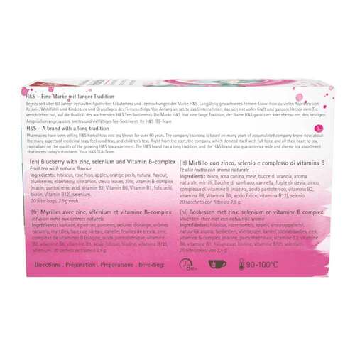 H&S Heidelbeere mit B-Vitaminen Zink und Selen Fbeutel  - 2