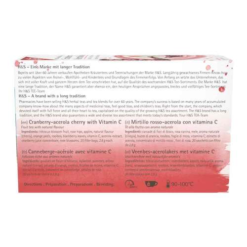 H&S Cranberry-Acerolakirsche mit Vitamin C Fbeutel  - 2