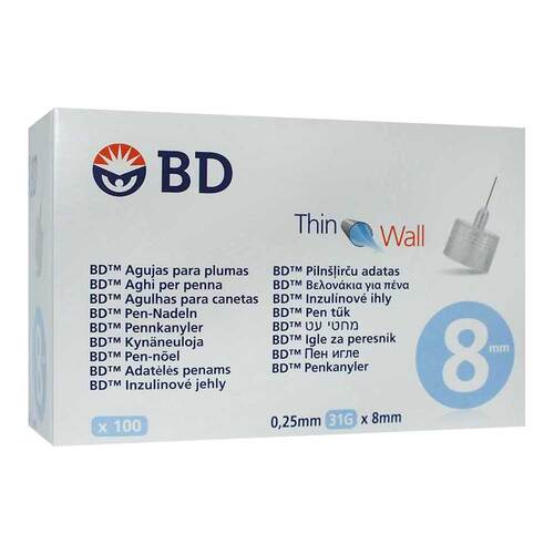 BD Thin Wall Pen-Nadeln 0,25 31 Gx8 mm - 1