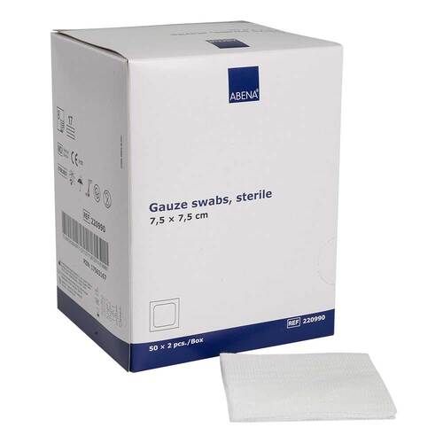 Mullkompressen 7,5x7,5 cm steril 8lagig - 1