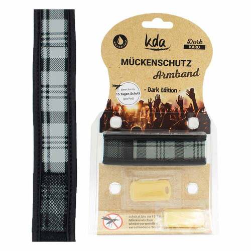 M&uuml;ckenschutz Armband Karo grau - 1