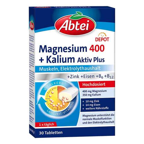 Abtei Magnesium 400 + Kalium Tabletten - 1