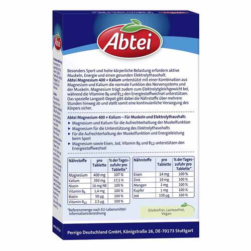 Abtei Magnesium 400 + Kalium Tabletten - 5
