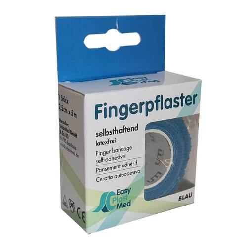 UM Easyplast Fingerpflaster selbsth.2,5 cmx5 m blau - 1