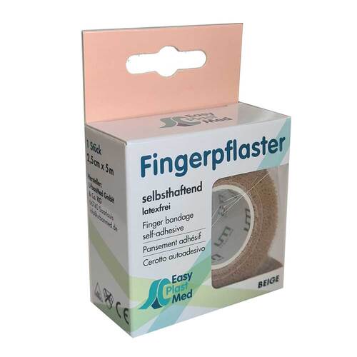 UM Easyplast Fingerpflaster selbsth.2,5 cmx5 m beige - 1