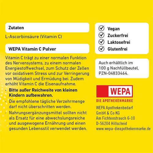 Wepa Vitamin C Pulver Dose - 2