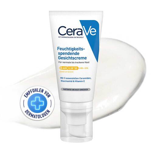 Cerave feuchtigkeitsspendende Gesichtscreme SPF 50 - 1