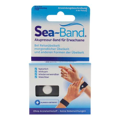 Sea-Band Akupressurband f&uuml;r Erwachsene schwarz - 1