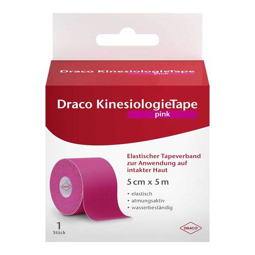Draco Kinesiologietape 5 cmx5 m pink - 1