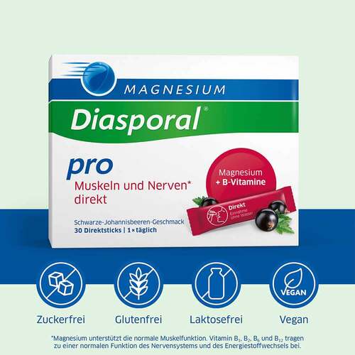 Magnesium Diasporal pro B-Vitamin-Komplex Muskeln + Nerven direkt Direktgranulat  - 2
