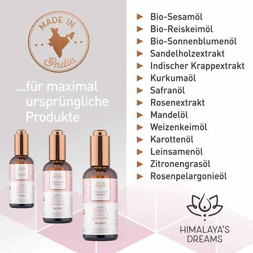 Himalayas Dreams Ayurveda K&ouml;rper &amp; Gesichts&ouml;l Rose - 2