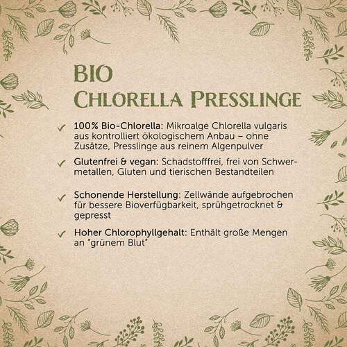 Chlorella Presslinge Bio Algen Erdling - 4