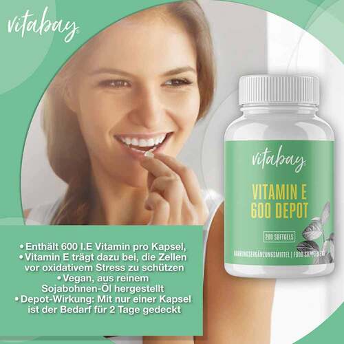 Vitamin E 600 I.E. Depot vegan hochdosiert Weichk. - 3