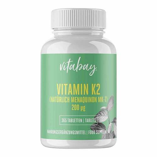 Vitamin K2 200 µg MK-7 vegan Tabletten Jahrespackung - 1