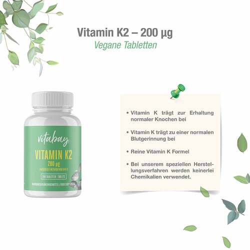 Vitamin K2 200 µg MK-7 vegan Tabletten - 3