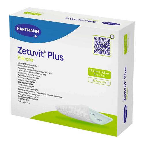 Zetuvit Plus Silicone 12,5x12,5 cm - 1