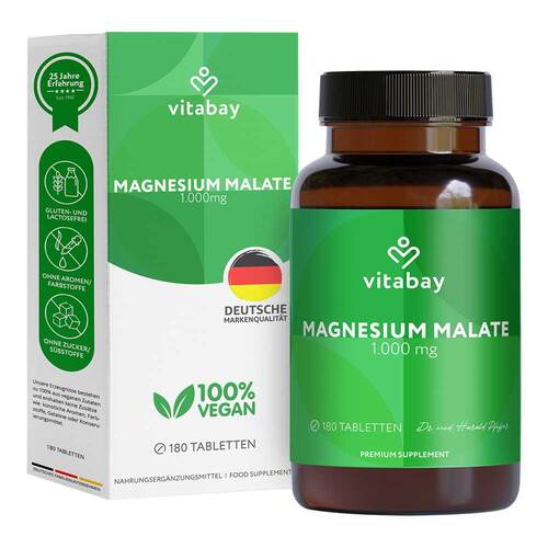 Magnesium Malate 1000 mg vegan Tabletten - 1