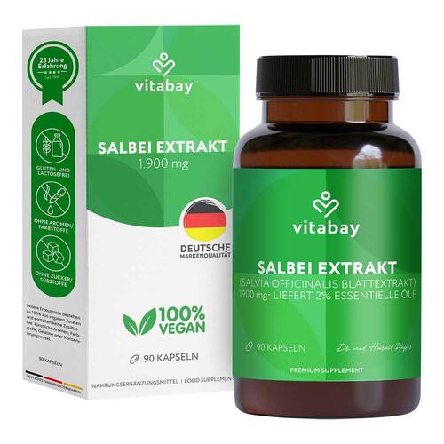 Salbei Extrakt 1900 mg Salvia officinalis veg.Kapseln  - 1