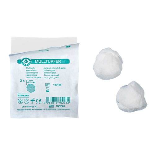 Mulltupfer-steril Drm.3,0 cm - 1
