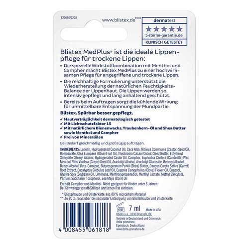 Blistex Medplus Creme ohne Mineral&ouml;l Tiegel - 3