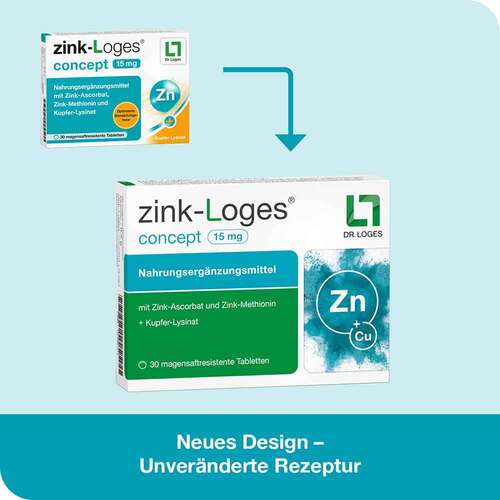 Zink-Loges concept 15 mg magensaftresistent Tabletten - 2