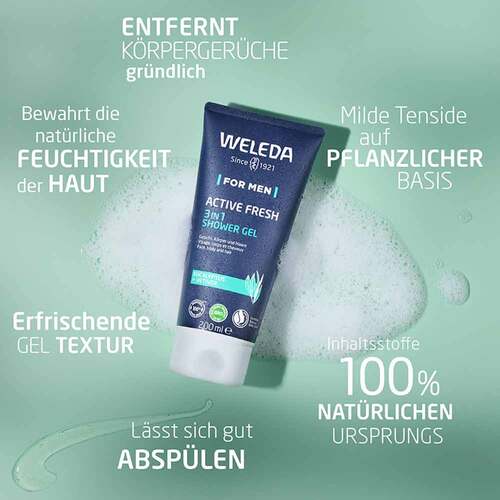 Weleda for Men Active Fresh 3in1 Shower Gel - 3