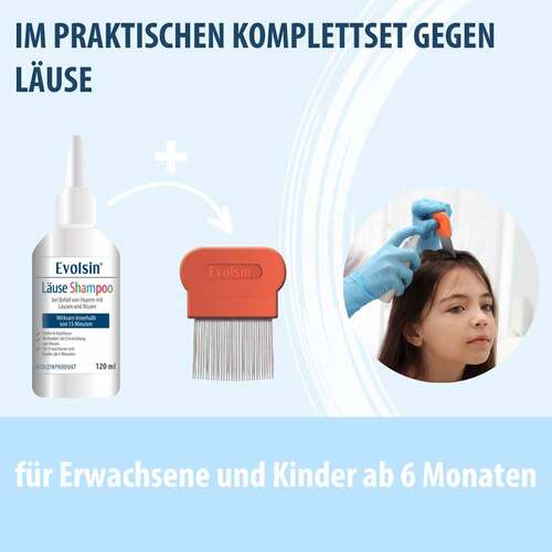 Evolsin L&auml;useshampoo mit L&auml;usekamm - 5