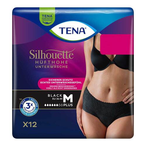 Tena Silhouette Plus M black Inkontinenz Pants - 1