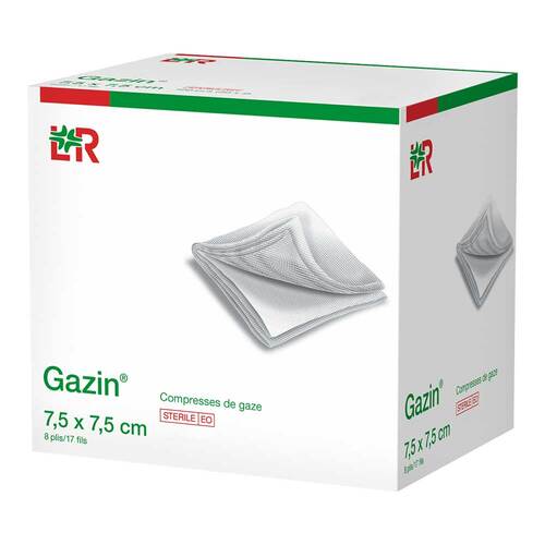 Gazin Mullkomp.7,5x7,5 cm steril 8fach - 1