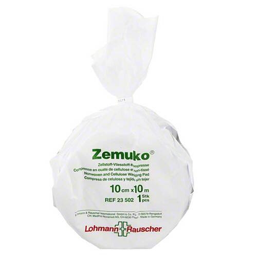 Zemuko Vliesstoff-Kompresse gerollt 10 cmx10 m - 1