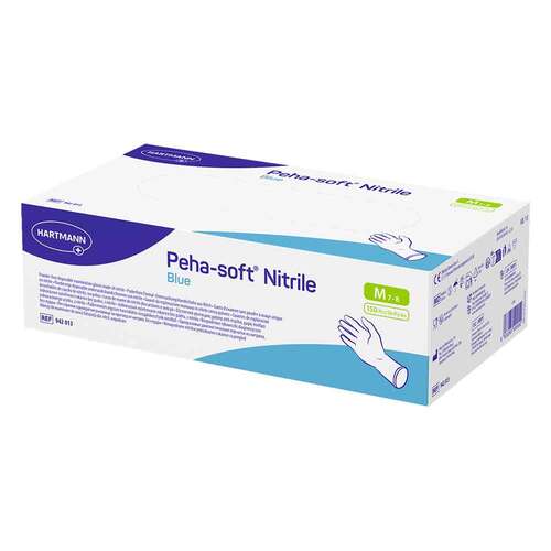 Peha-Soft nitrile blue Untersuchungshandschuhe unsteril pf M - 1