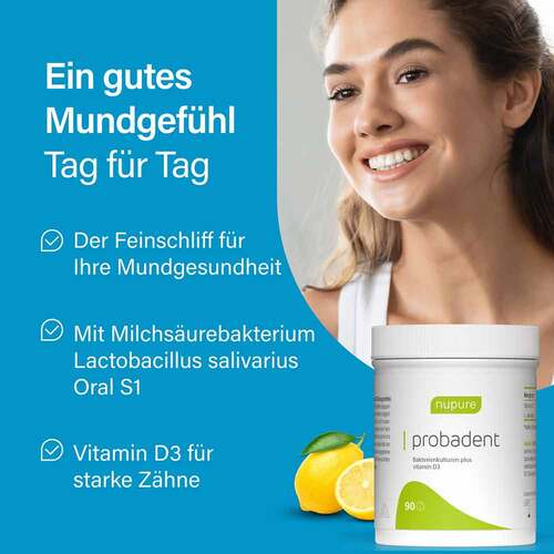 Nupure probadent lemon Mundflora Probiotikum Lutschtabletten - 2