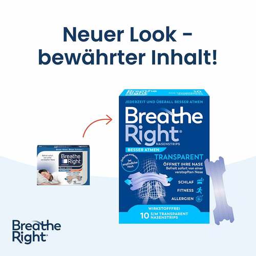 Besser Atmen Breathe Right Nasenpflaster normal transparent  - 2