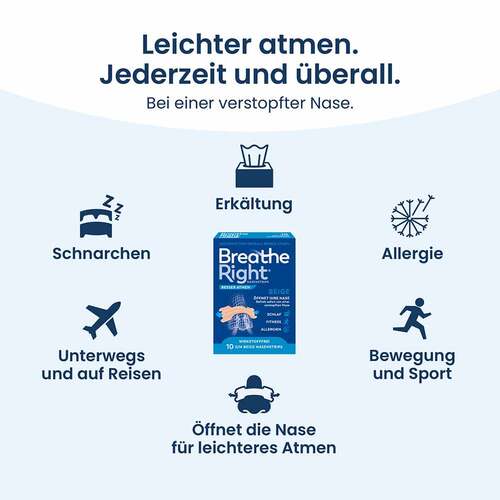 Besser Atmen Breathe Right Nasenpflaster normal transparent  - 4