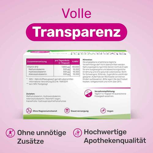 Glycowohl Vitamin B12 1000 µg hochdosiert vegan Kapseln  - 6