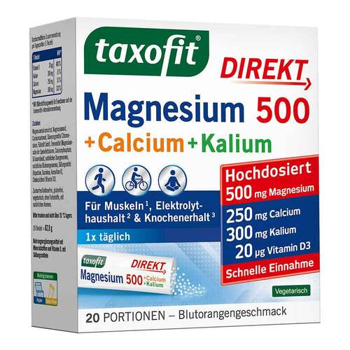 Taxofit Magnesium 500 + Calcium + Kalium Direkt Granulat  - 1