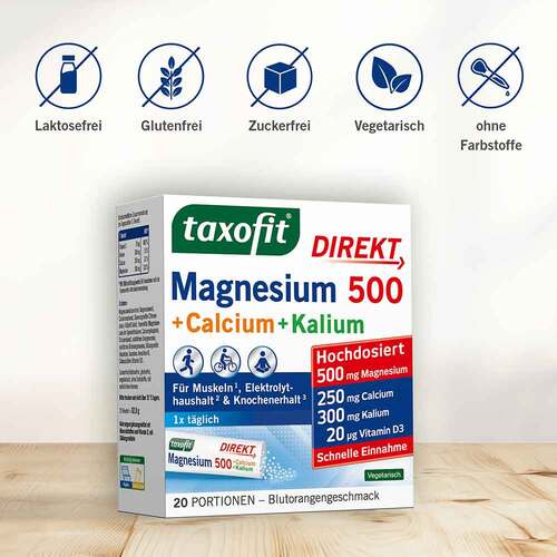 Taxofit Magnesium 500 + Calcium + Kalium Direkt Granulat  - 4