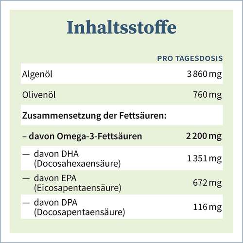 Omega-3 Vegan 2200mg mit 1351 DHA 672 EPA Algen&ouml;l &Ouml;l - 5