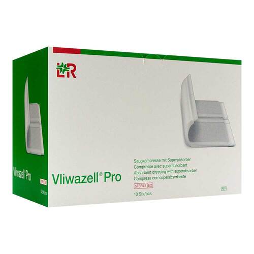 Vliwazell Pro superabsorb.Kompresse steril 10x20 cm - 1