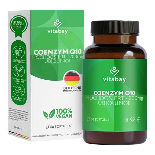 Coenzym Q10 Ubiquinol 200 mg hochdosiert Weichkapseln  - 1