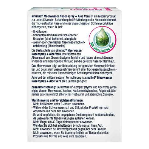 Sinulind Meerwasser Nasenspray + Aloe Vera - 4
