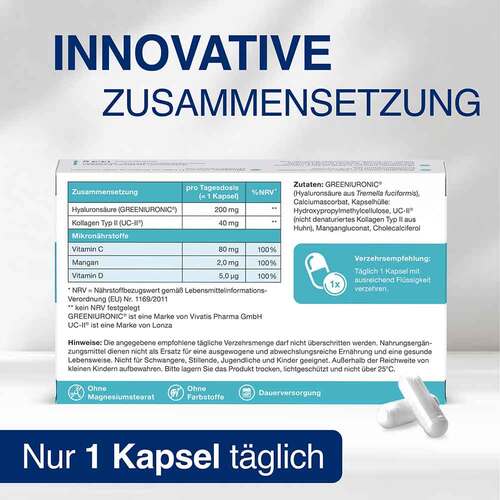 Gelencium Hyaluron Kollagen hochdosiert mit Vitamin C Kapseln  - 3